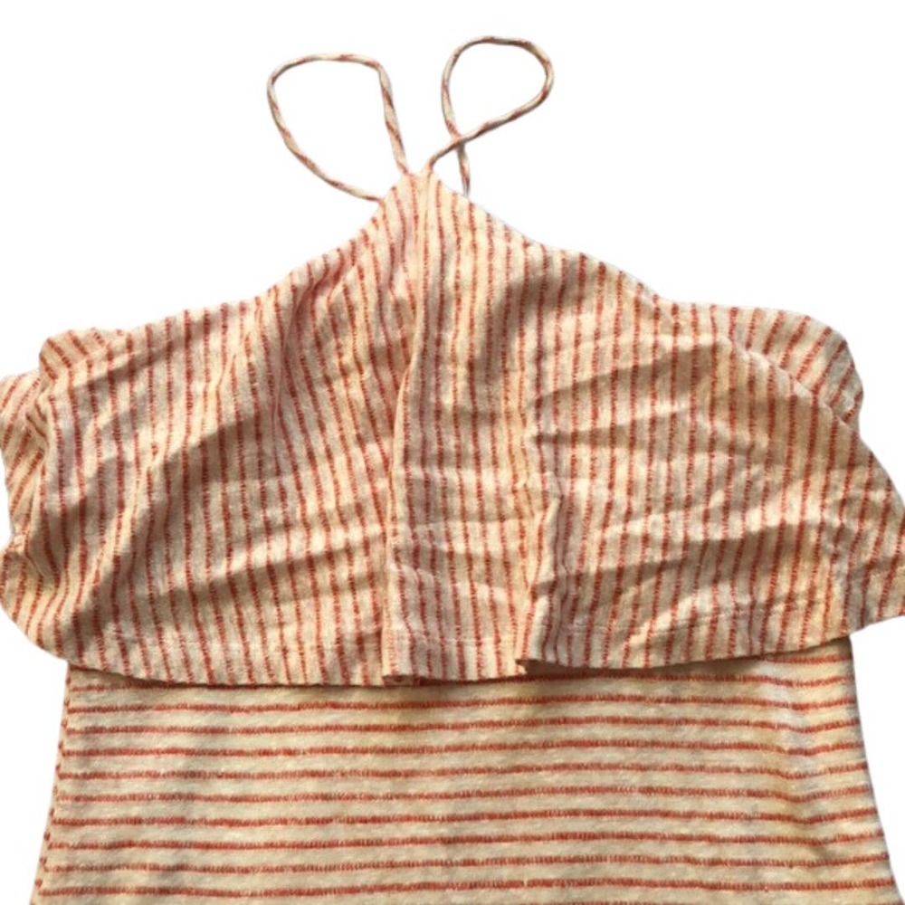 Splendid | Linen Mini Stripe Halter Dress | Size XS - Picture 7 of 8